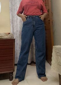 High Waisted Blue Jeans