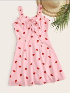 Shein Strawberry Print Mini Dress