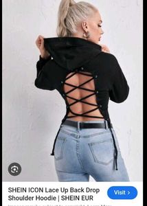 Cut Out Crop Hooded Top
