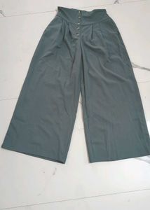 Wide Leg Button Pants