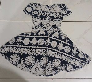 Patterned Fit &amp; Flare Dress