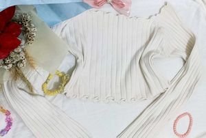 Cute Full Sleeve Crop Top ✨