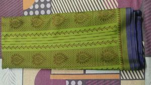 Pochampalli Handloom Silk Saree for Women (Green)