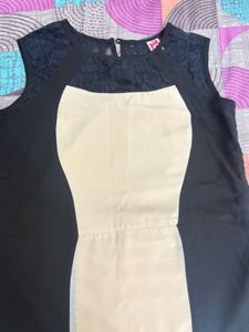 Elegant Black &amp; beige dress