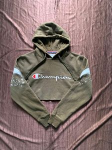 MOON CYCLE HAND PAINTED CROP HOODIE