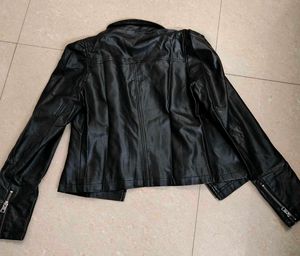 Stylish Black Faux Leather Jacket