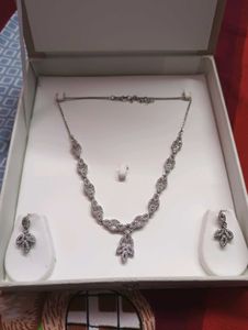 925silver Kalyan Jewellers Necklace Set
