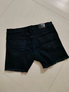 Black Denim Shorts