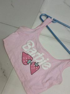 Babypink Barbie Tank Crop Top