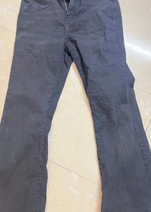 Flared black denim
