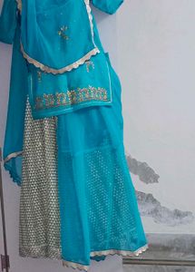 Sky Blue Rajputi Poshak/rajasthani Dress