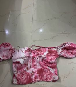 New Urbanic Sweetheart Neck Pink Top Looks Veryhot