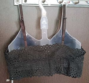 Aeropostale Women’s Sz. L Black Floral Lace