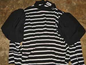 Striped Puff Sleeve Top