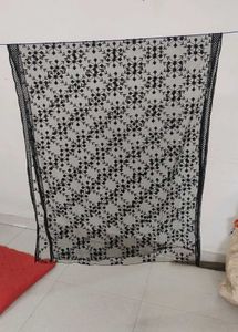 Black Embroidered Lace Fabric