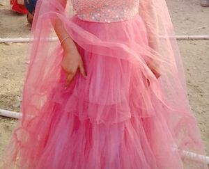 Pink Embellished Lehenga Choli