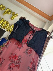 Floral Dress with Shrug