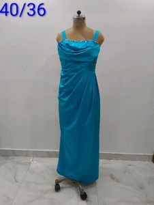 Teal Elegance Beaded Gown💗🎀❤️