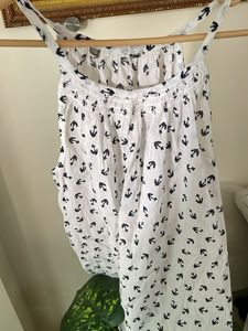 Anchor Print Sleeveless Top