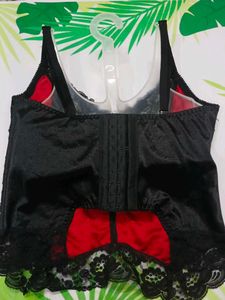(400)Seductive Red &amp; Black Lace Camisole