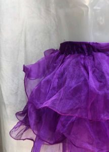 Purple Ruffled Tulle Skirt