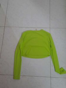 Green Butterfly Crop Top Size- S