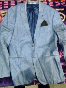 Van Heusen orignal Stylish Blue Linen Blazer