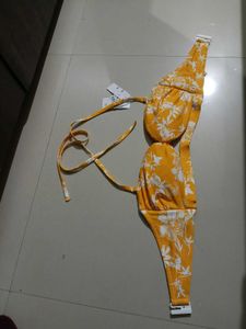 New Mustard Floral Bra