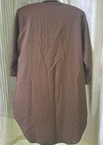 Brown Striped Shirt Tunic