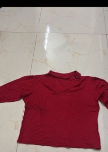 Choker Neck Red Top