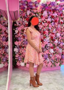 Pretty Pink Floral Dress 👗🌸