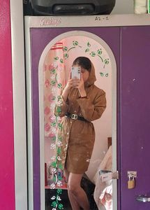 Brown Hoddie Dress