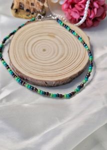 Green And Brown Bead Anklet