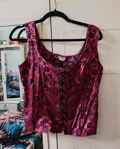 Vintage Floral Corset Top