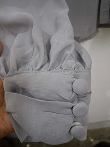 Gray Button up Top