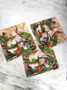 Peacock Print Big Cushion Covers