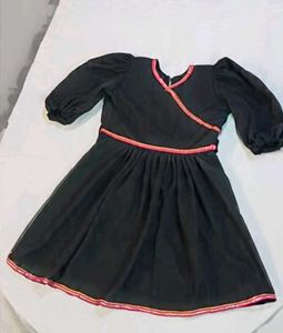 Stylish Black Dress with Trim