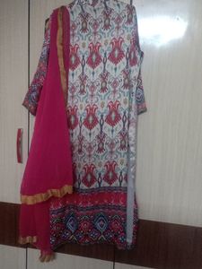 Chiffon Type Kurti With Dupatta,