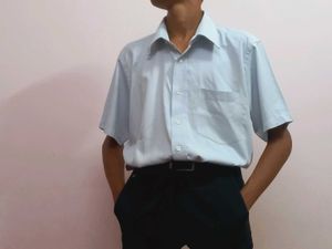 Men’s Formal Half Sleeve Shirt – Light Blue