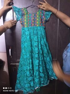 Small Size Long Umbrella Frock for 7-8 y/o Girls