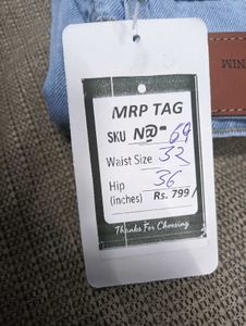 N@69 Size-32 Light Wash Cargo Jeans