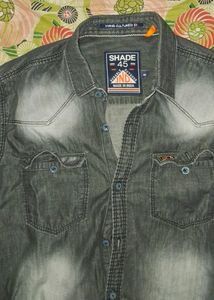 Charcoal Colour Denim Shirt.