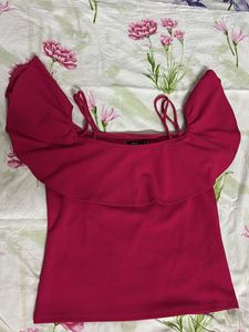 Magenta Crop Top