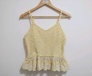 Striped Butter Yellow Top