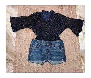 Polka Dot Black Top