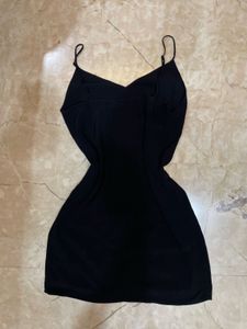 Classic black bershka slip dress