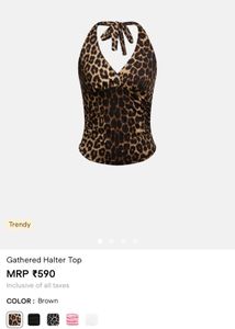 Leopard Print Halter Top