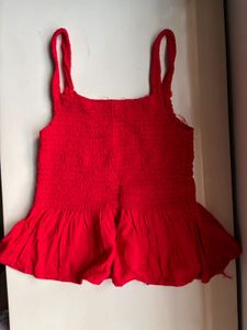 Red Peplum Top