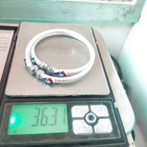 Pure Silver Treditional Openable Kada 1 Pair