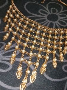 Heavy Long Necklace Golden Colour